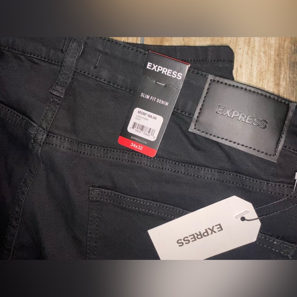 EXPRESS, All Black men’s jeans/pants Sz 34x32 NWT